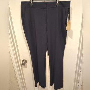 Halogen NWT Women's Navy Blue Straight Leg Trouser Pants Sz 16 Career Office
